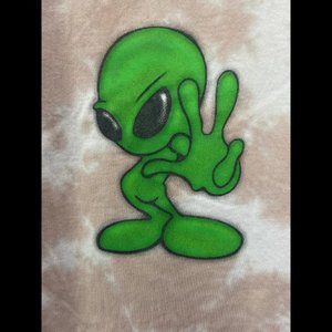 Chemistry Alien Peace Sign Tie Dye T-Shirt Men’s or Unisex Large